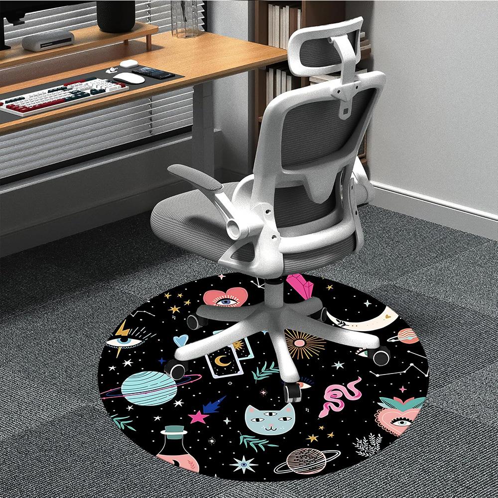 

1pc Cosmic Symbols Chair Carpet for Office - Durable, Ideal for Chair Mats, Stylish & Functional Decorative Rug yy260203036 80cm by 80cm
