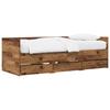 Daybed with Drawers and Headboard Reclaimed Wood Effect Engineered Wood