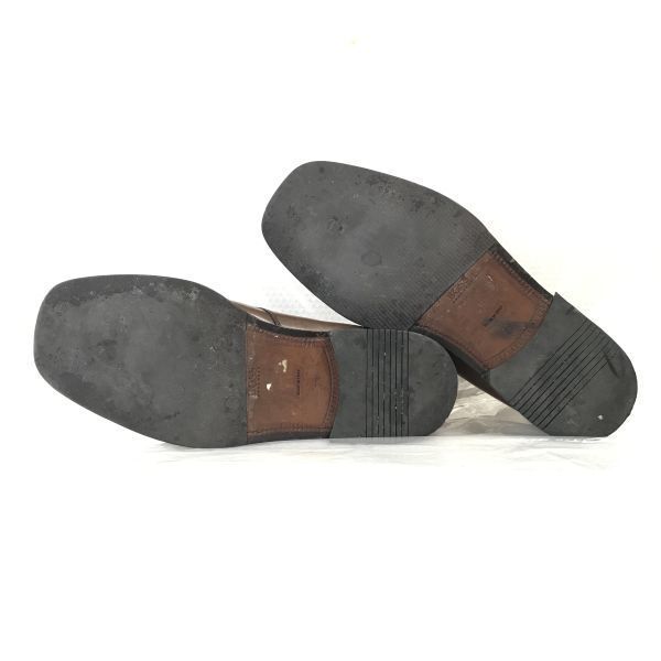 Made in Italy BOSS Genuine Leather U-tip Mackay Shoes Men’s 7.5 Brown Dress Shoes(USED)