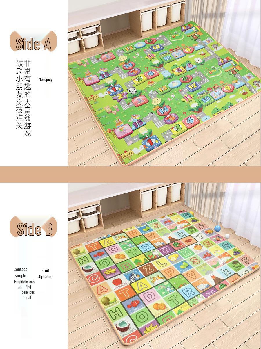 

Толстый, Без запаха детский коврик для ползания - Складной, Изолированный, Пенополиуретановый напольный коврик для гостиной 1cm: 1.2m x 1.8m