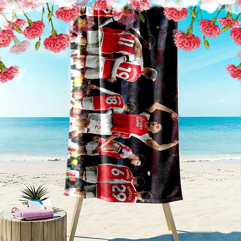 Arsenal Players Print Beach Towel, Large Soft Quick Dry Towel for Beach Camping Swimming