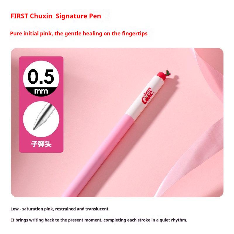 KACO x Cherry Coke Collab"Sakura Flavor"Gel Pen Set,Cute Soda Can Design,Smooth Quick-Dry Ink,Large Capacity,Perfect for School