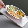 Onlycook [Sun Li Same Style] Children's Suction Plate, 304 Stainless Steel Divided Plate, Baby Food Tray, Tableware - Pink