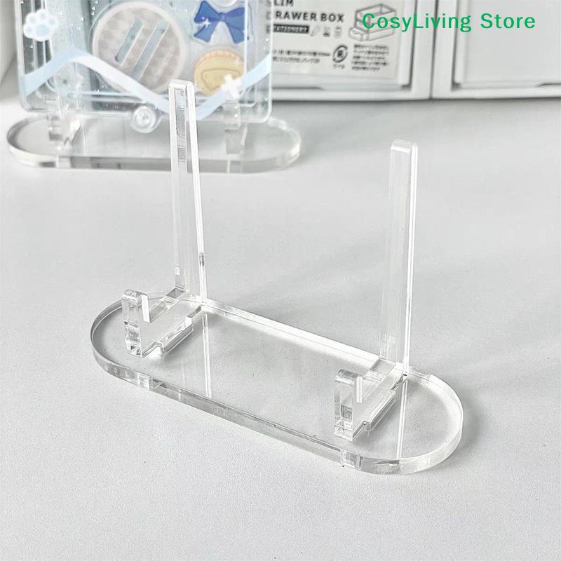 1PC Acrylic Desktop Badge Display Holder Medals Honor Storage Display Stand Transparent Paper Card Storage Holder
