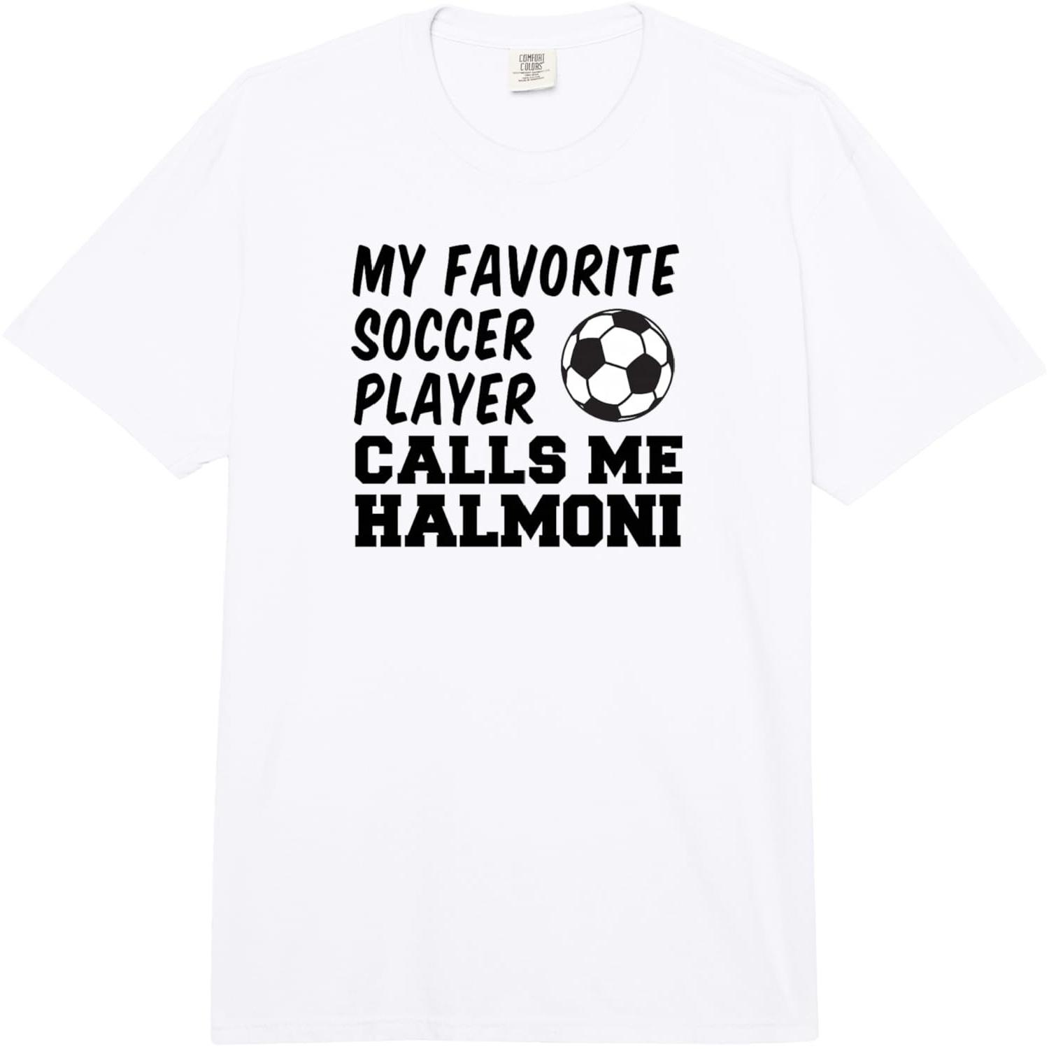 My Favorite Soccer Player Calls Me Halmoni Korean Grandma Comfort Colors Adult Heavyweight T-Shirt S разноцветный