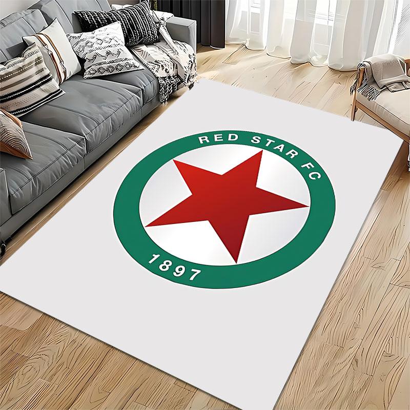 Red Star FC Logo Carpet Suitable As a Non-slip Mat for the Living Room or Bedroom Sofa