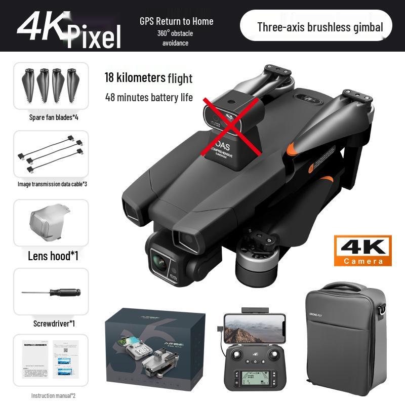 AE86 Professional HD Drone with Obstacle Avoidance, Anti-Shake, GPS, Auto Return, and Digital Image Transmission.