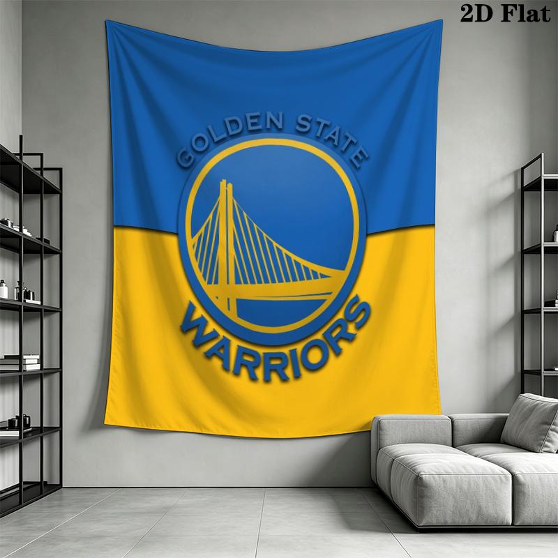 Golden State Warriors Wall Tapestry Aesthetic Wall Hanging Printed Fabric Blanket Decorative Tapestries for Bedroom Living Room Home Decor