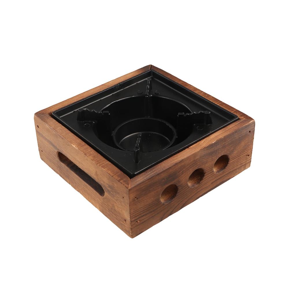 Dry Stew Hot Pots Wooden Cooking Grills Stove Square Multi-functional Barbecue Cooking Oven Portable BBQ Cooking Furnace Camping