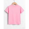 Kids Crewneck Short Sleeve T-Shirt, Cute Cartoon Placement Print