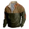 Spring And  Men's Standing Collar Sweatshirt Is Outdoor Casual Sweaters Tops