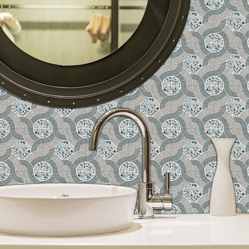 10Pcs Cobblestone Texture Imitation Wall Stickers Imitation Brick Bedroom Decoration Waterproof Self Adhesive Tile Wallpaper