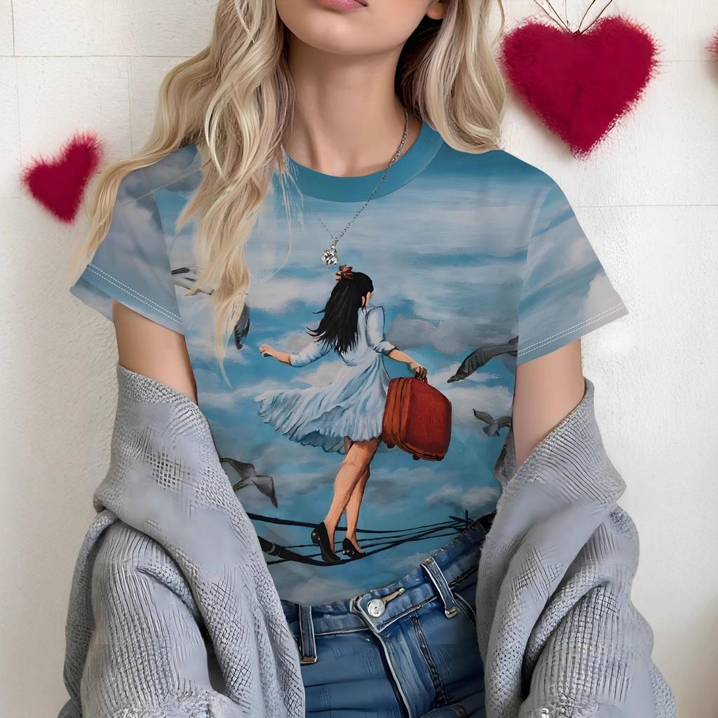 Women's short-sleeved summer casual fashion top T-shirt