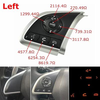Left Steering Wheel Control Switch Button For Mitsubishi Outlander 2013 2014 2015 2016 ASX Xpander 2018 Audio Volume Switch