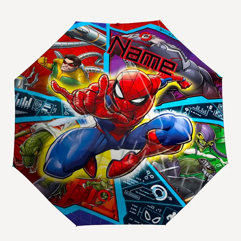 

1pc Spider-Man Venom Custom Name Automatic Folding Umbrella - Compact 8-Rib Design, Durable Plastic & Iron, Daily Use 050