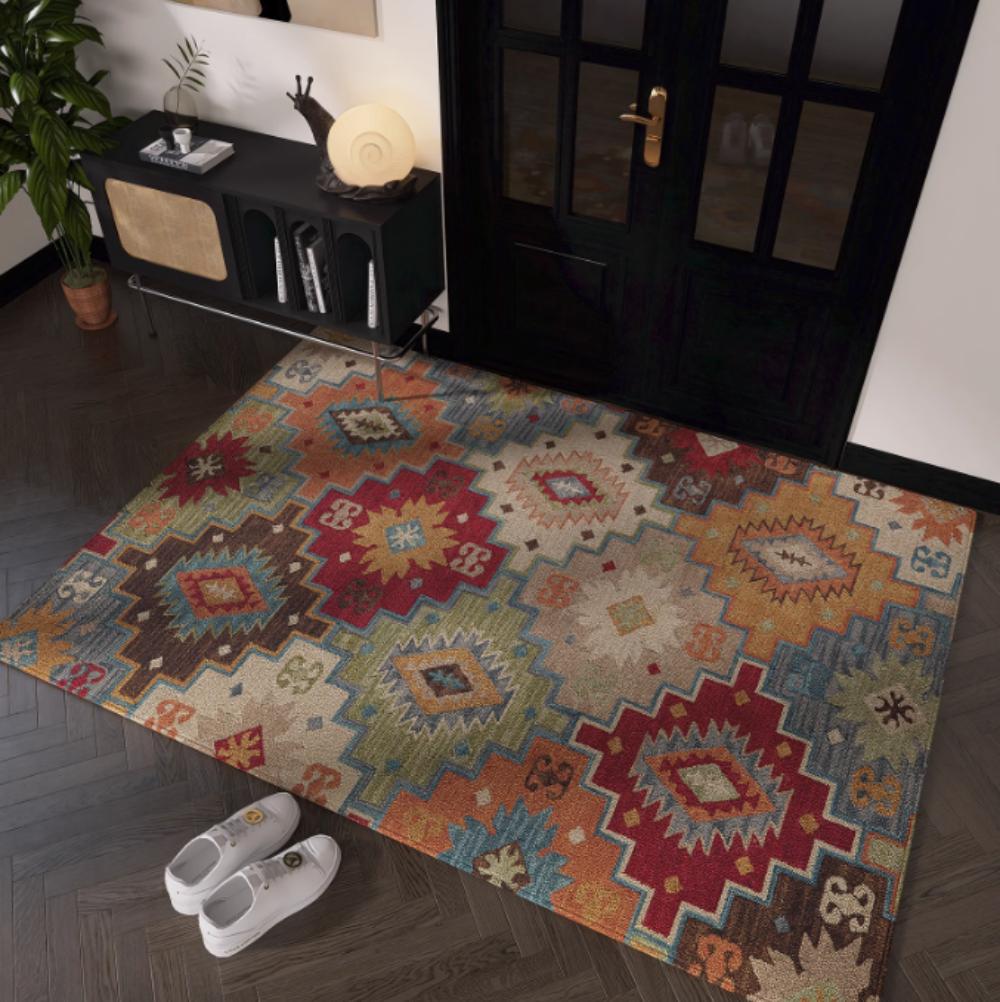 Floor Mat for Entry Door Carpet for Entryway Door Mat for Entry Soiled Mat Retro Door Mat for Soiled Floor Mat