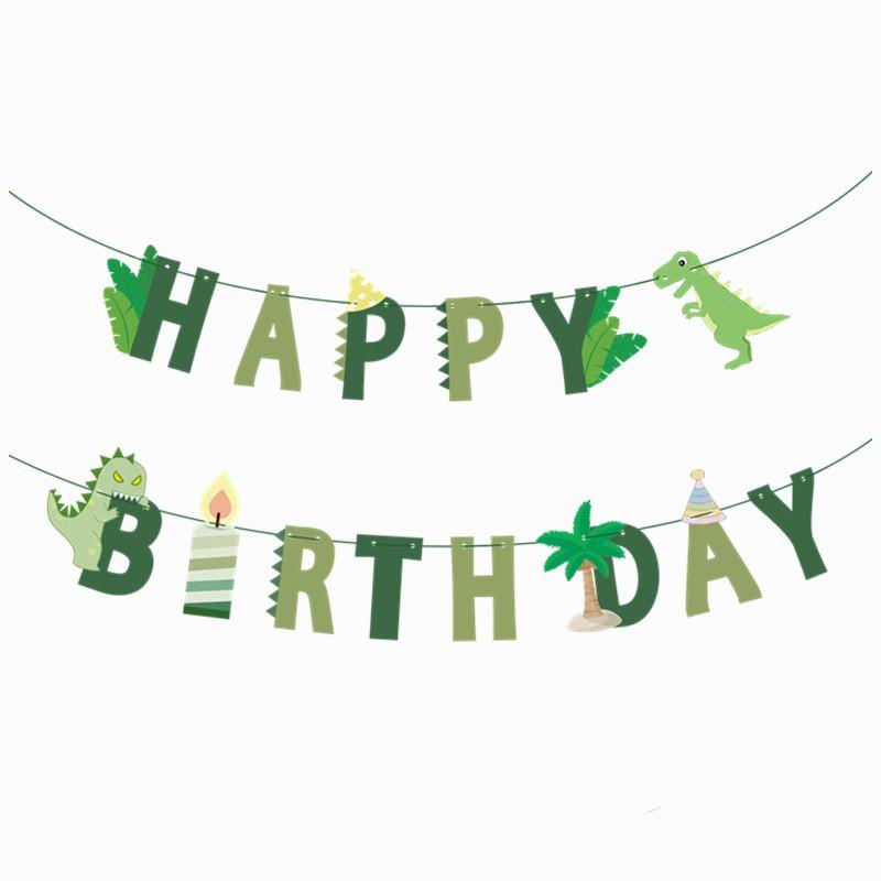 dinosaur party Banner Garland Hanging swirls decor boys dinosaur Birthday decor Banner dino Birthday Party Decoration dino party