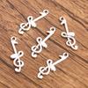 10pcs Musical Note Pendant Piano Guitar Microphone Speaker Suona Music Equipment Alloy Jewelry Accessories