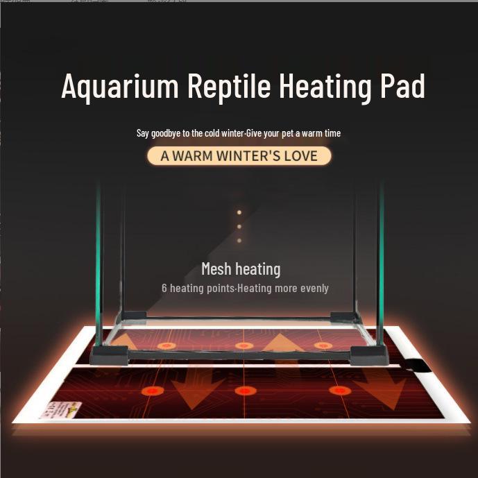 Reptile Heating Pad with Temperature Control for Turtles, Lizards, Fish Tanks, Frogs, Geckos, and Bettas.