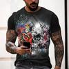 XXS-6XL Plus Size Men T Shirt Horror Retro Skull Fashion T Shirt Summer Casual Short Sleeve Tee Hop Streetwear Men Clothing Tops