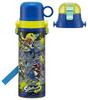 Kids' Stainless Steel Water Bottle, 2-Way Design, 580ml (Direct Drinking) and 570ml (Cup Drinking), Splatoon 3 Design, Kid-Friendly and Lightwe