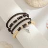 SHIXIN 4Pcs/Set Boho Wooden Bead Coconut Bracelet Men HipHop Multi-layer Stackable Bracelet Retro Jewelry Party Accessories Gift