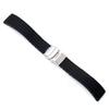 Moda impermeável listrado silicone pulseira de relógio implantação fivela pulseira