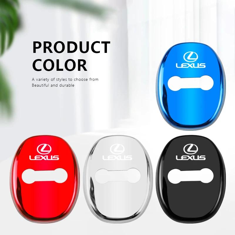 For Lexus F SPORT ES RX NX LS UX IS CT GS RC HS SC TX LBX LM LX 4PCS Car Door Lock Cover Stainless Steel Protection Accessories