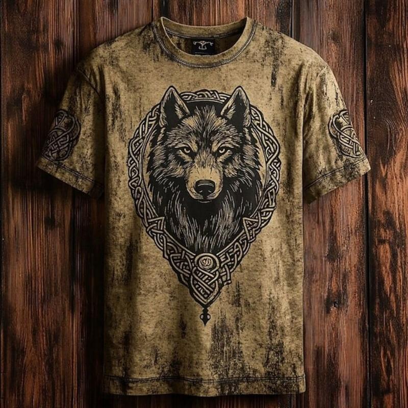 

Винтажная мужская футболка с коротким рукавом, этническими принтами, повседневная, с круглым вырезом, оверсайз, пуловер, модная уличная одежда, мужская одежда, футболки L