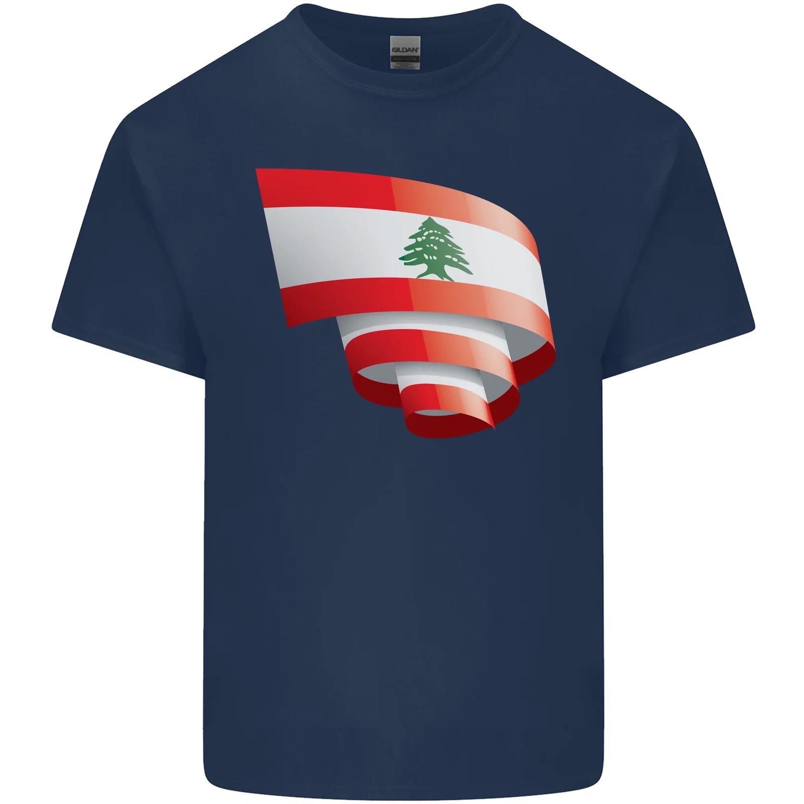

Curled Lebanon Flag Lebanese Day Football Kids T-Shirt Childrens L