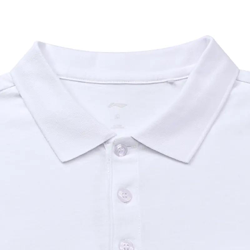 Li Ning Plain Logo Print Simple Comfortable Skin-Friendly Versatile Short Sleeve Polo Shirt Casual Sports Suit Unisex Suits APLV723-2+YKSV147-2