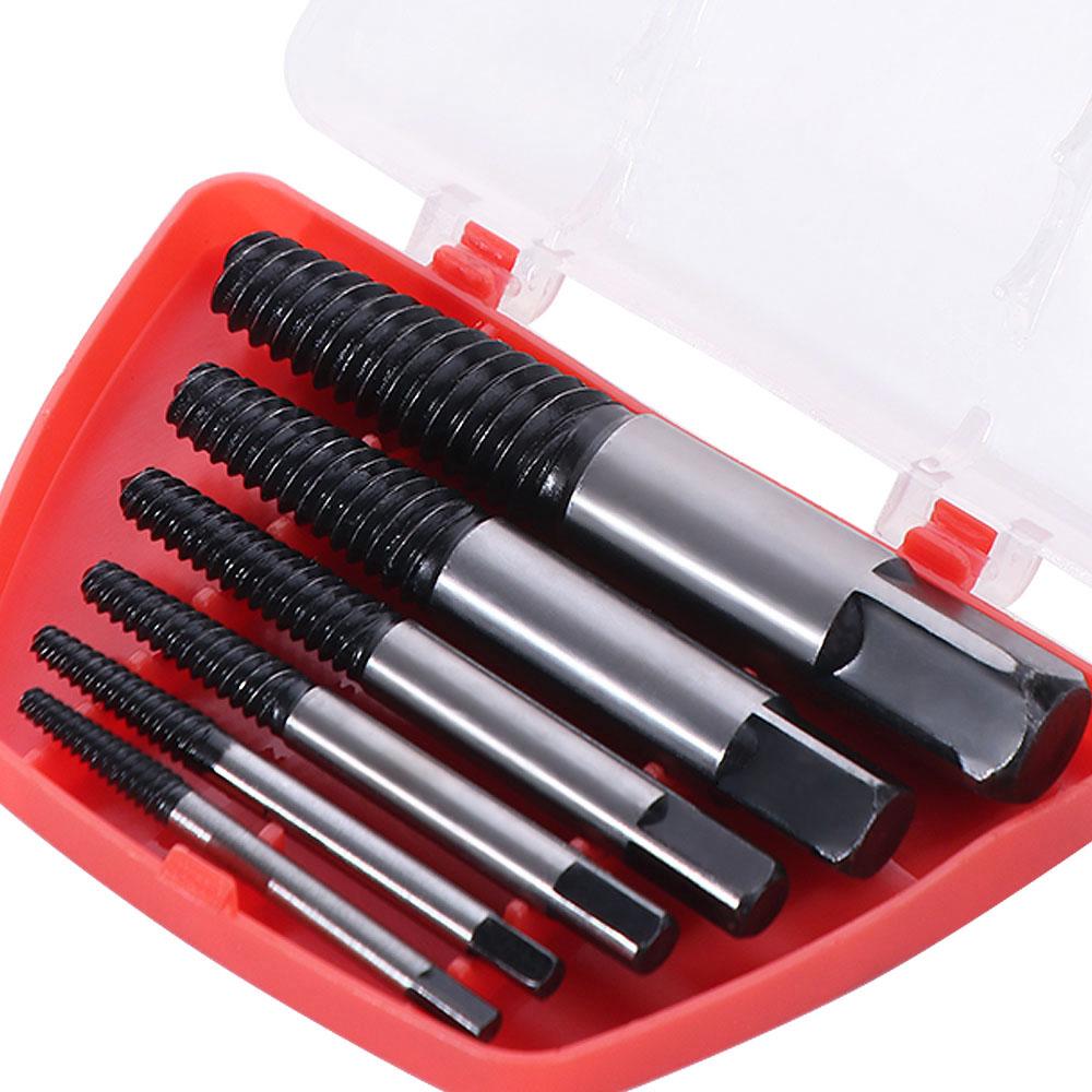6pcs Convenient Broken Screw Extractor Efficient Drill Bit Set Wear-resisting Bolt Remover  Valve