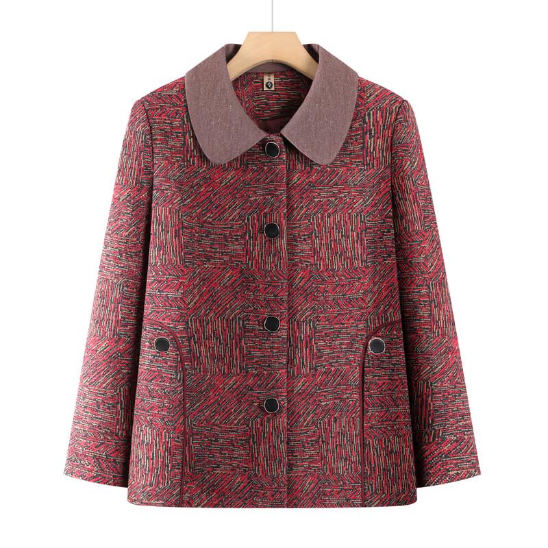 Fengxiao Grandma Autumn Lapel Jacket for Elderly Women