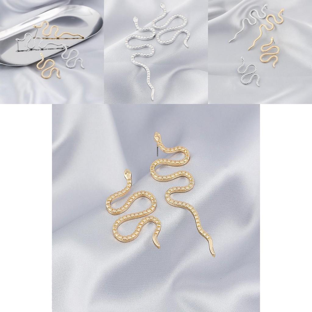 Elegant Gold And Silver Snake Earrings Modern And Fashionable Animal Inspired Jewelry