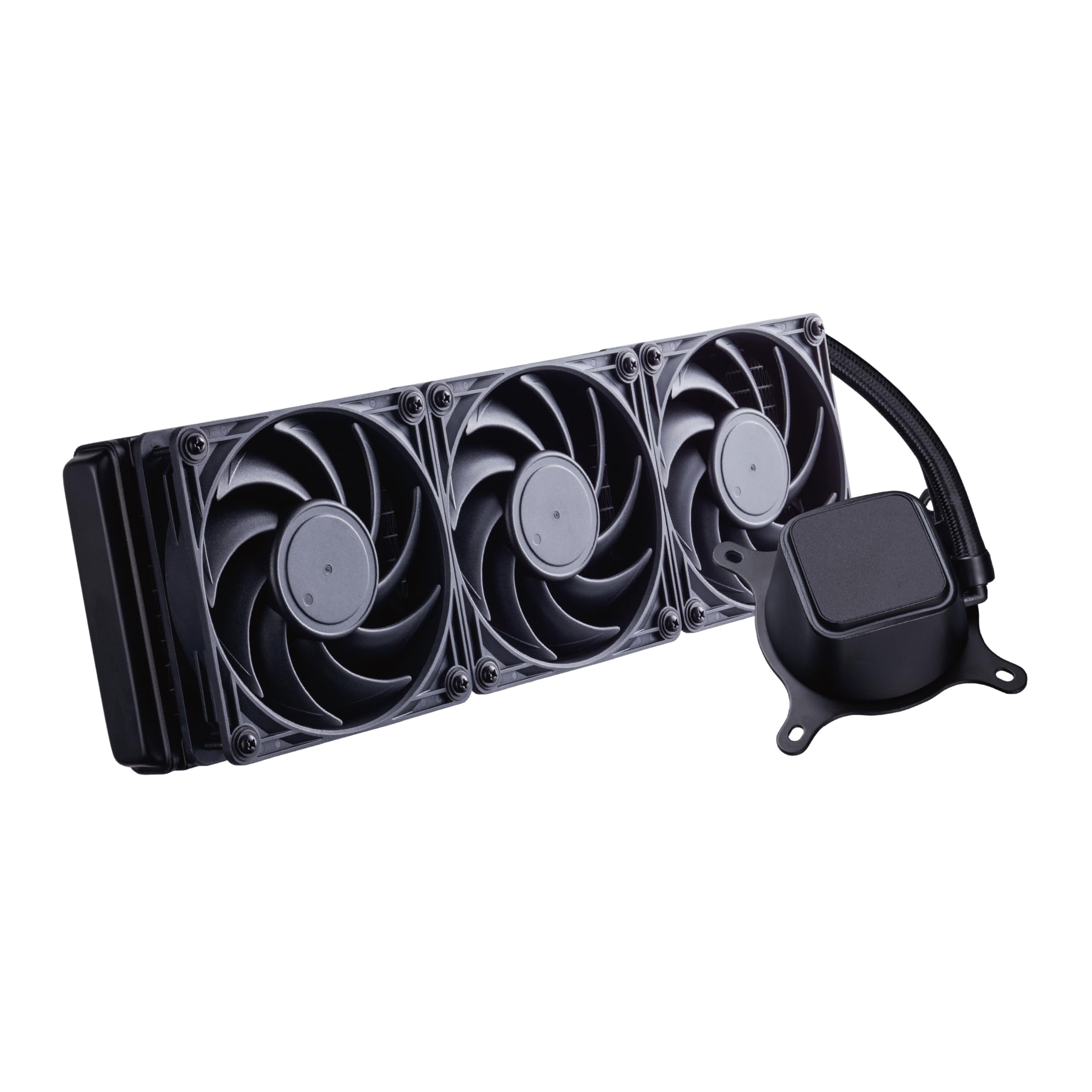 

Kuroutoshikou Water-Cooled CPU Cooler, Non-Illuminated, Black Model, 360mm (3 x 120mm PWM Fans), with ASETEK Radiator, KURO-AIOWC360/V2