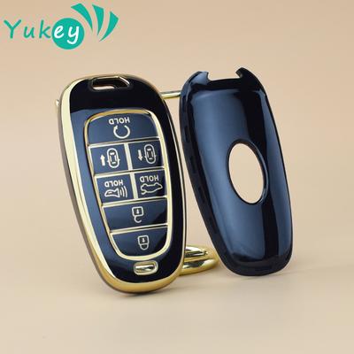 TPU Auto Schlüsselhalter Hülle Abdeckung Für Hyundai Tucson Solaris Sonata Hybrid NEXO NX4 Santafe Dn8 7 Tasten 2020 2021 2022 Zubehör