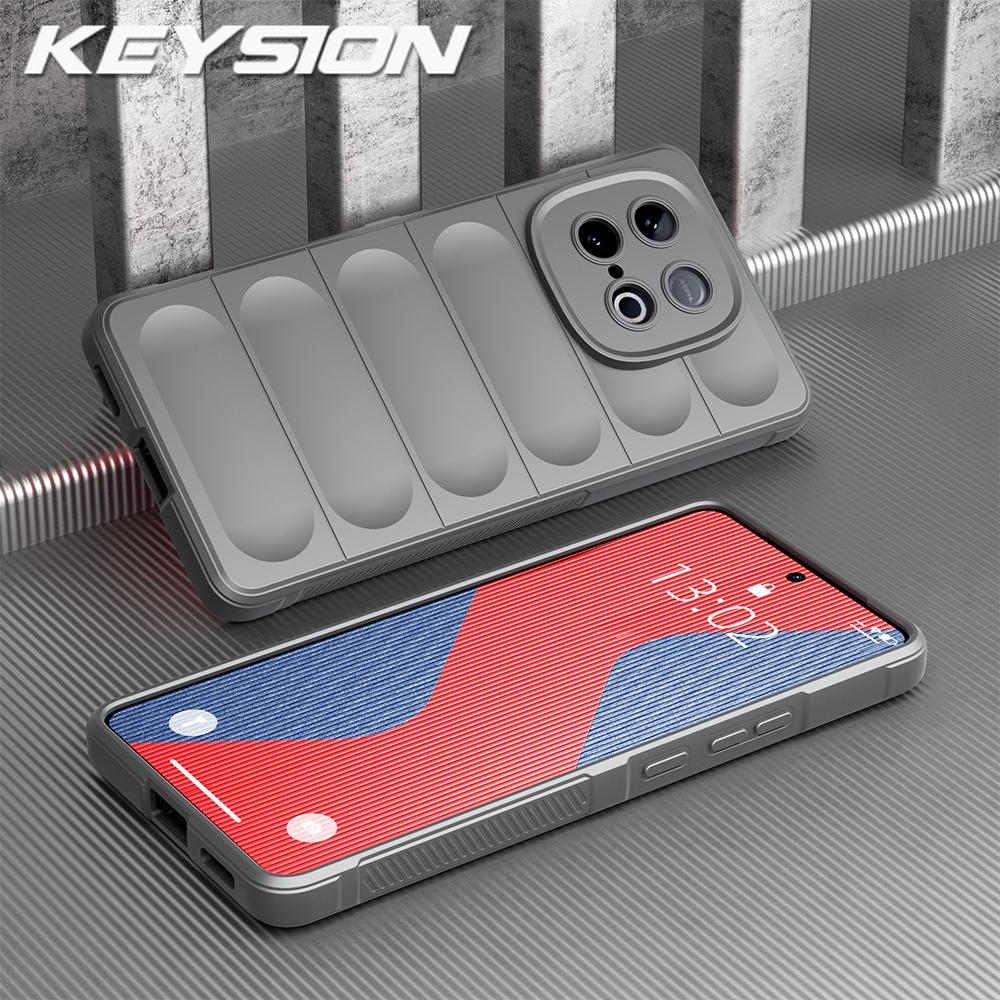 

KEYSION Противоударный матовый чехол для IQOO Z10 Turbo 5G Нескользящая мягкая силиконовая задняя крышка для телефона для VIVO IQOO Z10 Turbo Pro 5G for IQOO Z10 Turbo Pro светло-серый