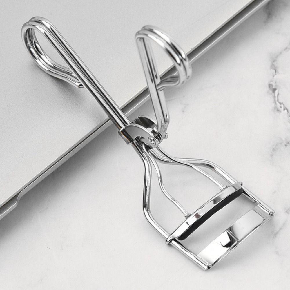 Smooth Opening Press Type Eyelash Curler Stainless Steel False Lash Clamps  Women