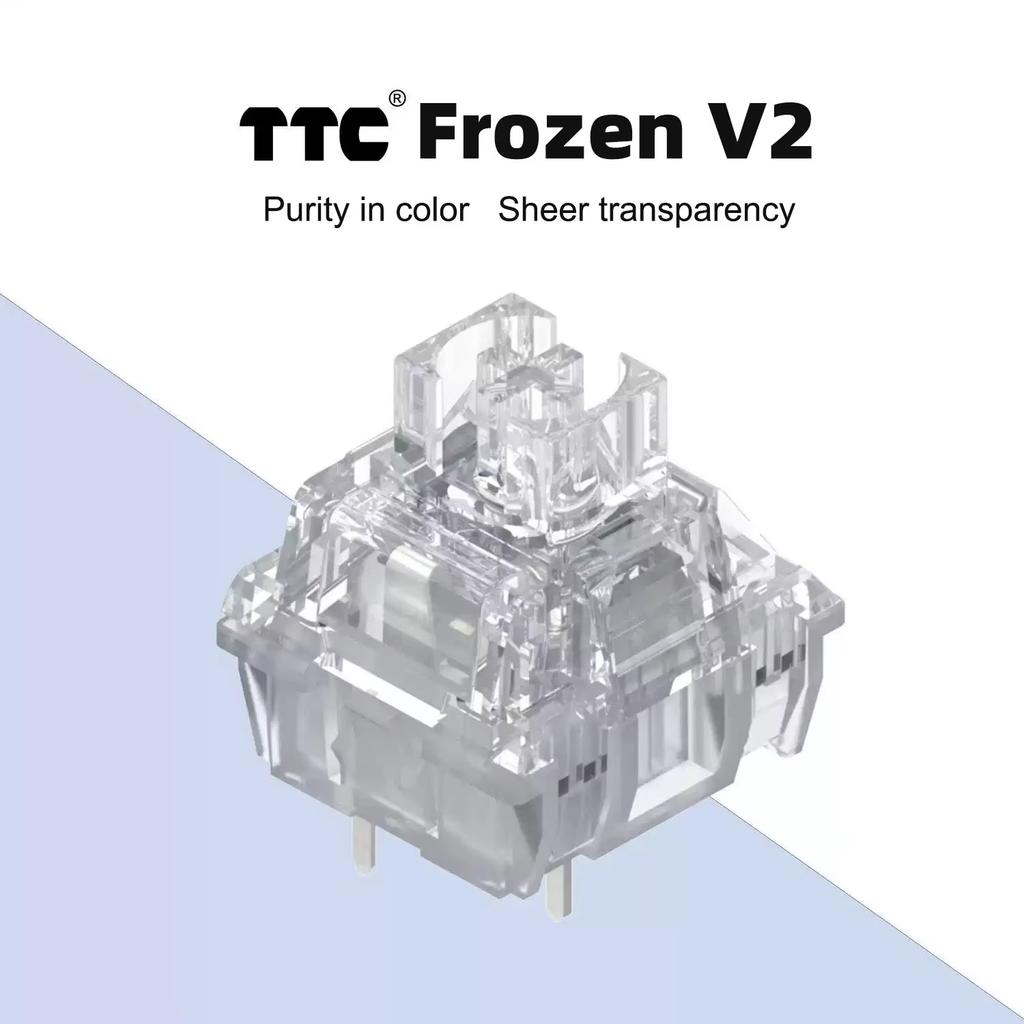 TTC Frozen V2 Schalter 3-Pin Leise Linear RGB Fabrikgeschmiert Spiele Stumm Mechanische Tastaturschalter für AULA F75 AJAZZ AK820