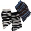 Women's Autumn Winter Thick Warm Dot Yarn Button Striped Wool Medium Tube Pile Socks