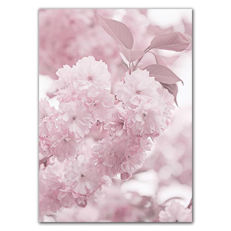 

Nordic Pink Flower Posters Blossom Rose Peony Wall Art Canvas Painting Life Quote Настінні картини для декору вітальні HD0101 21x30cm no frame