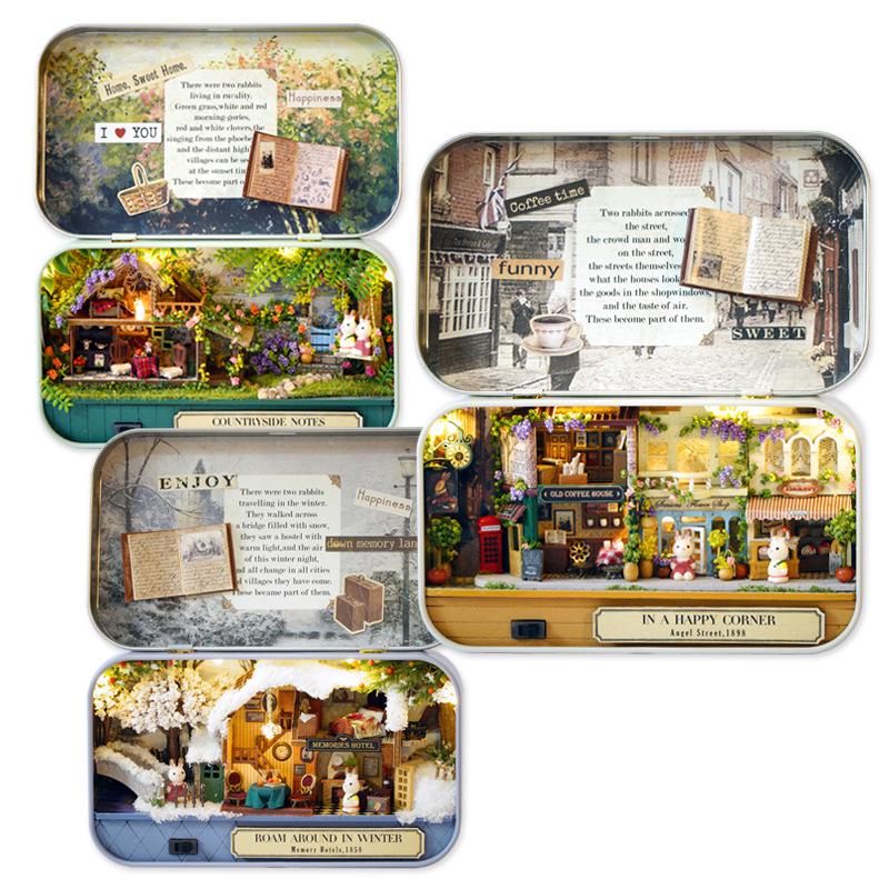 Quya DIY Theater Cabin Model Toy: Handmade Assembly Kit for Girls' Creative Birthday Gift