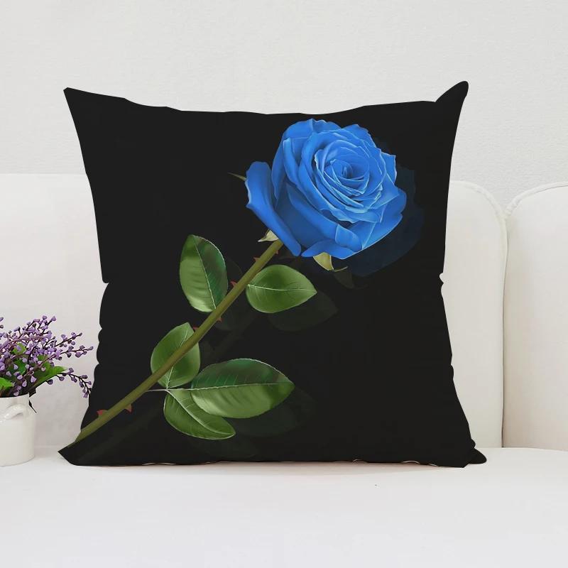 

Розы Цветы Декоративная Наволочка для Подушки для Подушек в Гостиную Чехлы для Домашнего Декора для Подушек на Кровать 45x45 Чехлы для Наволочек 12x12Inch