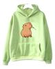 Funny Capybara Print Mikina Dámské/Pánské Kawaii Kreslené topy Mikina pro dívky Unisex Fashion Harajuku Grafické Pulovry s kapucí