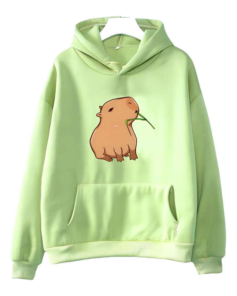 Funny Capybara Print Mikina Dámské/Pánské Kawaii Kreslené topy Mikina pro dívky Unisex Fashion Harajuku Grafické Pulovry s kapucí
