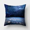 Rainbow Starry Sky Moon Fantasy Pattern Throw Pillow Cover With Short Plush Print For Living Room Sofa Decoration Cushion Cover