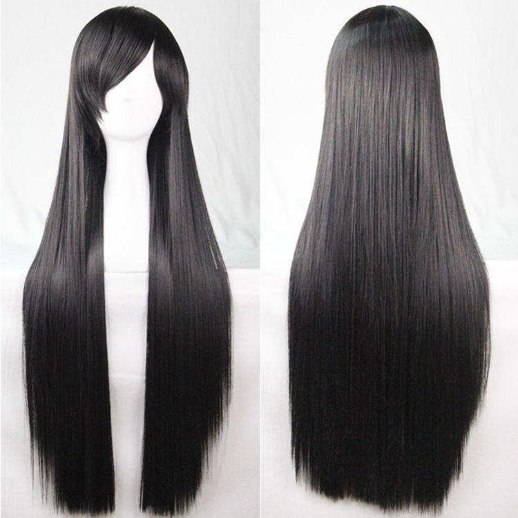Women 80cm Long Straight Wigs Fashion Cosplay Costume Anime Hair Party Full Wigs