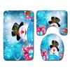 Christmas Bathroom Floor Mat Toilet Three-Piece Set