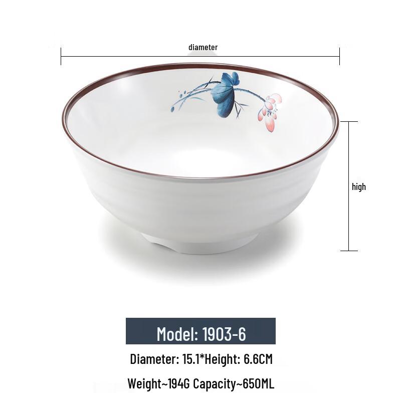 Commercial Melamine Noodle & Soup Bowl