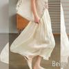 New Women's Iridescent Double Layer Pleated Puff Skirt - Korean Style Fairy Mesh Skirt